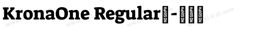 KronaOne Regular◆字体转换